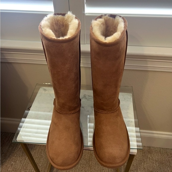 UGG Shoes - UGG Plush Lamb Fur Boots - Tan